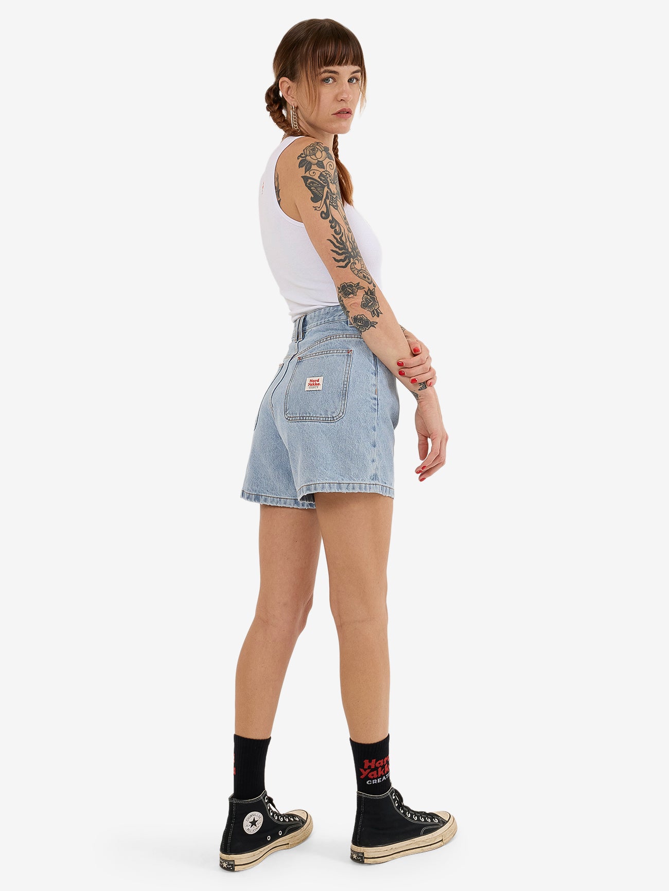 Hard Yakka Create Womens - Exertion Denim Short - Azure Blue