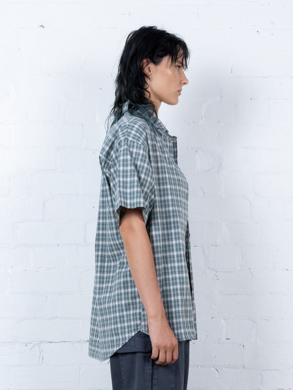 Hard Yakka Create Womens - Short Sleeve Check Shirt - Scrubs Green