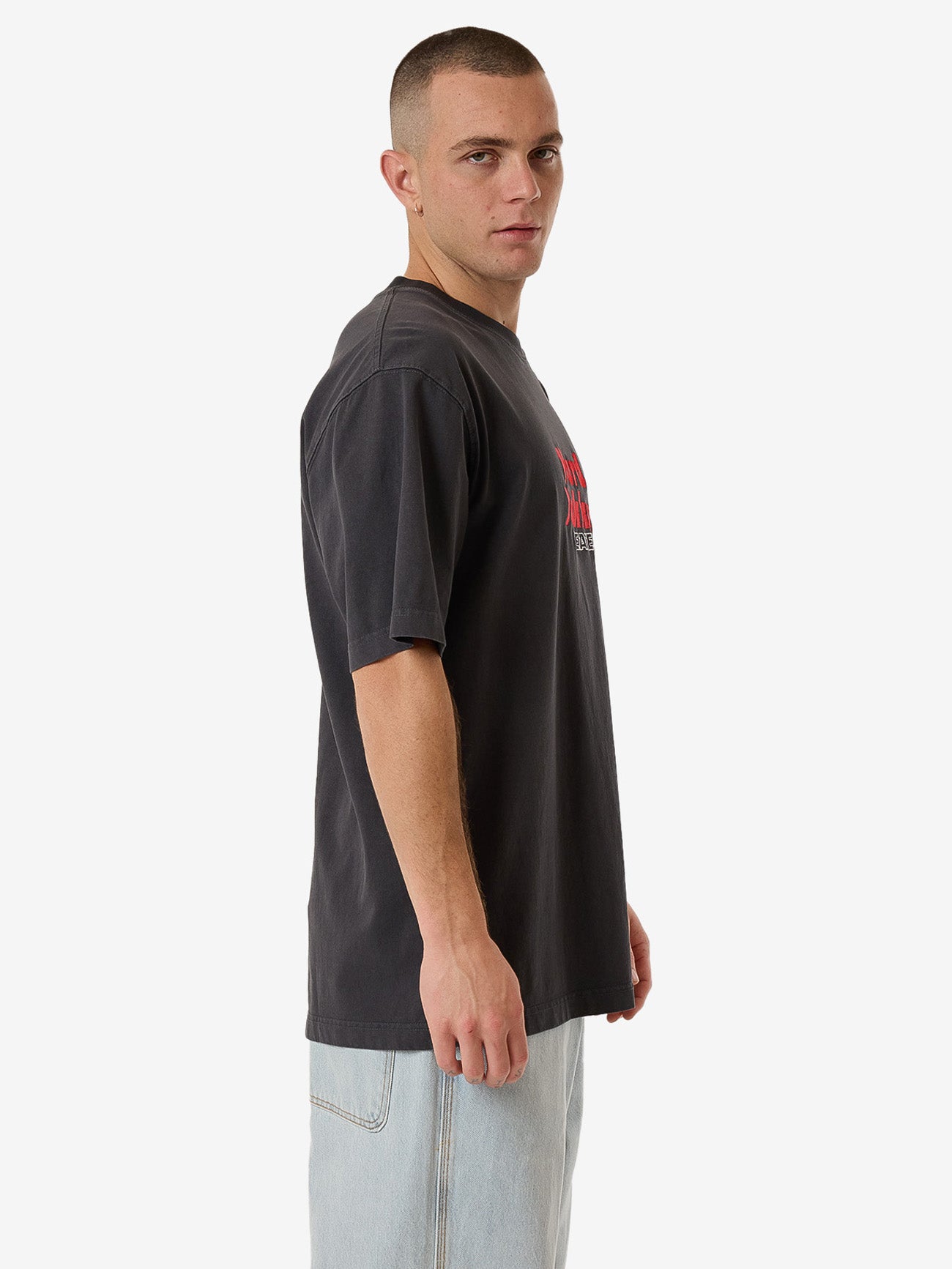 Hard Yakka Create Mens - Pile Oversize Fit Tee - Dark Charcoal