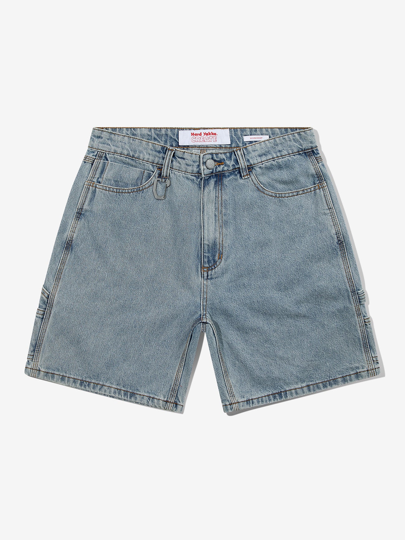 Men's Denim Shorts Light Blue Mid Length Jeans Short