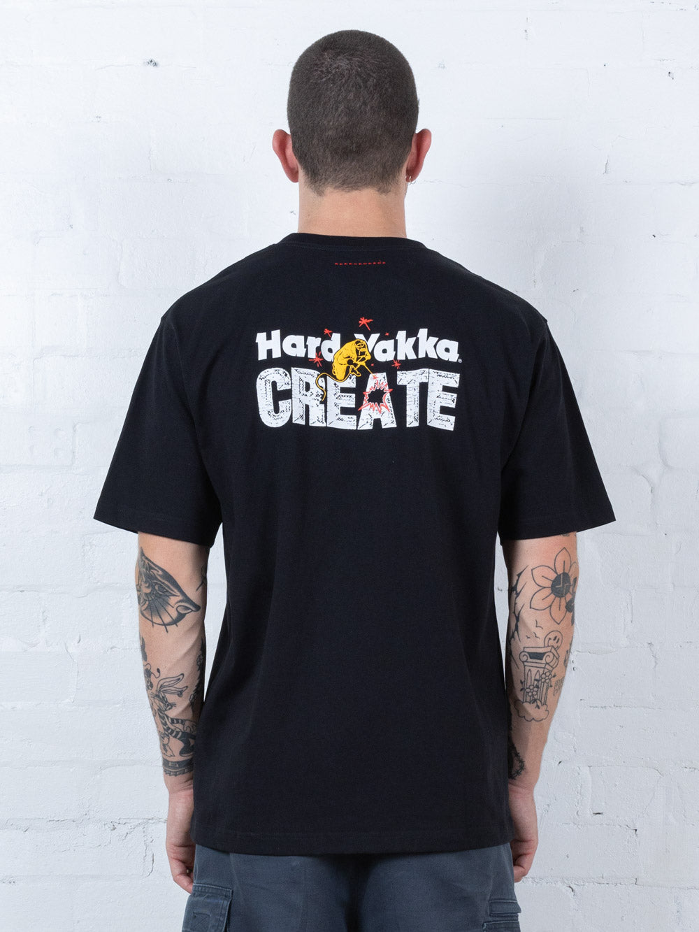 Hard Yakka Create Mens - Welded Oversize Fit Tee - Black