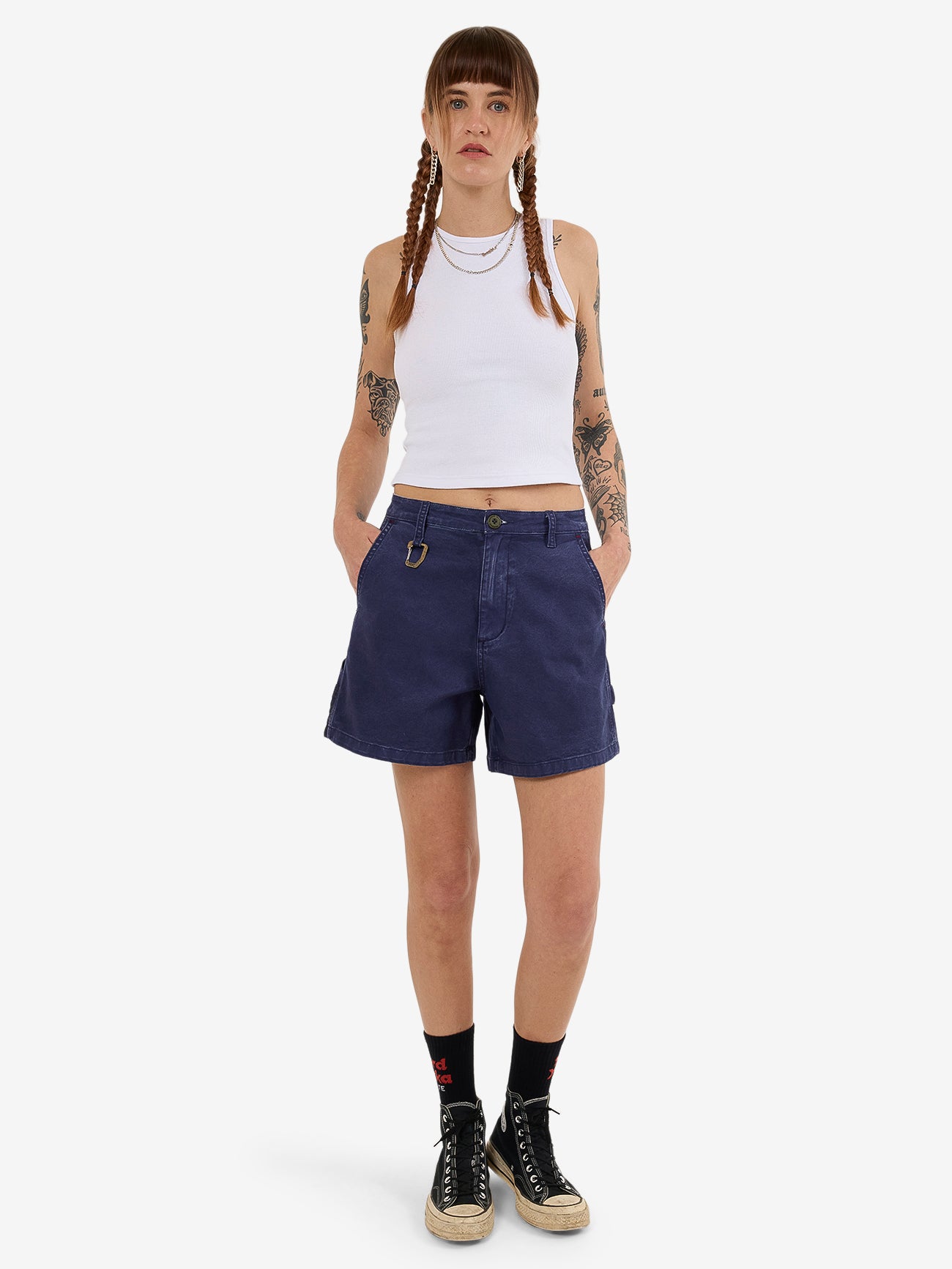 Hard Yakka Create Womens - Workshop High Waisted Short - Yakka Blue