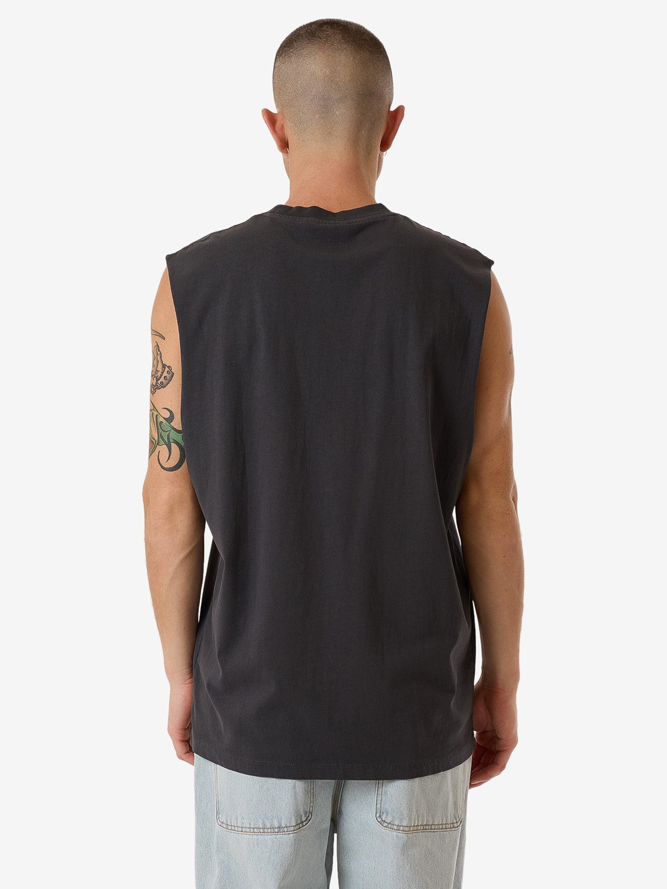 Hard Yakka Create Mens - Pile Muscle Tee - Dark Charcoal