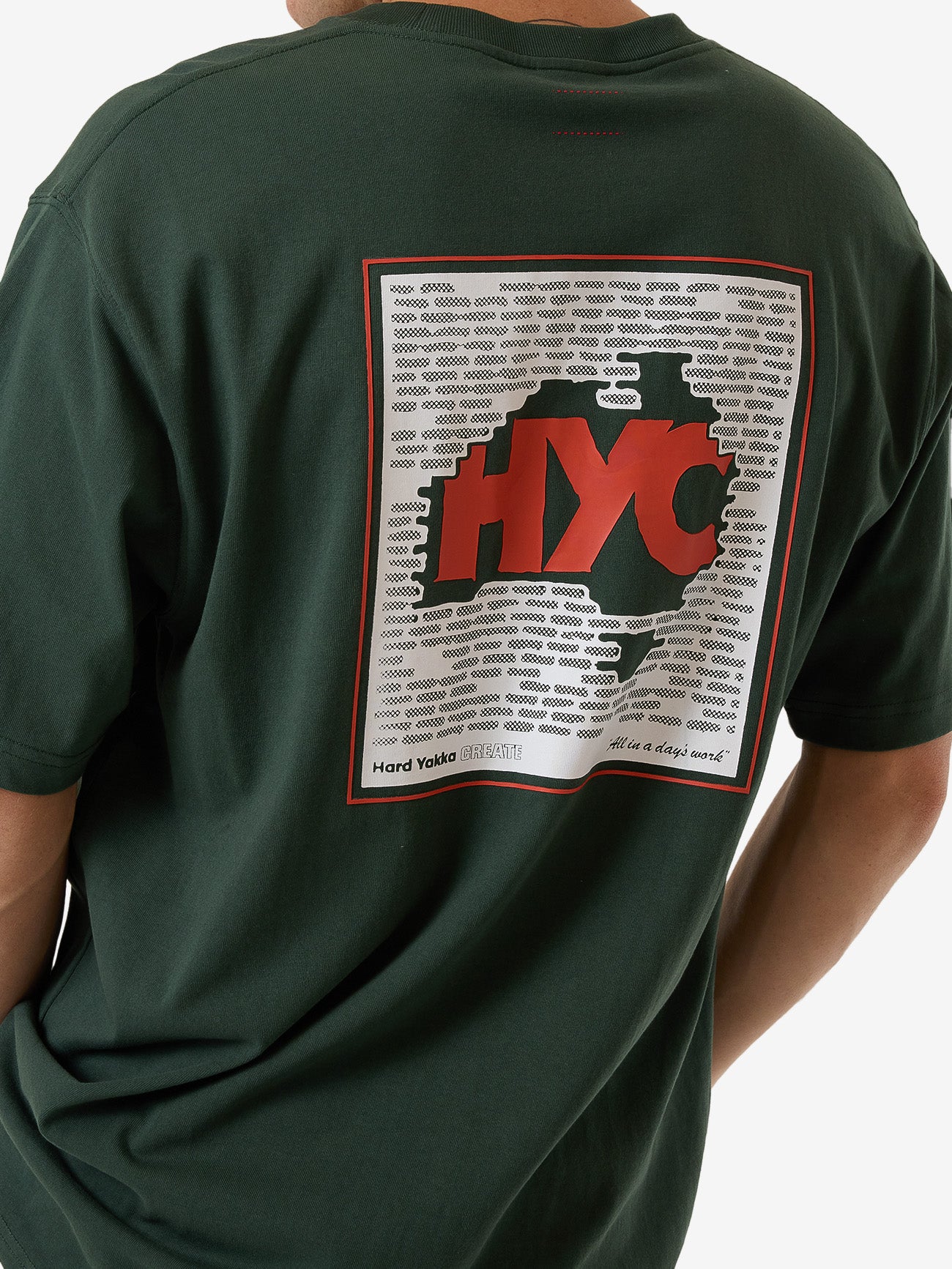 Hard Yakka Create Mens - Demo Oversize Fit Tee - Jungle Green