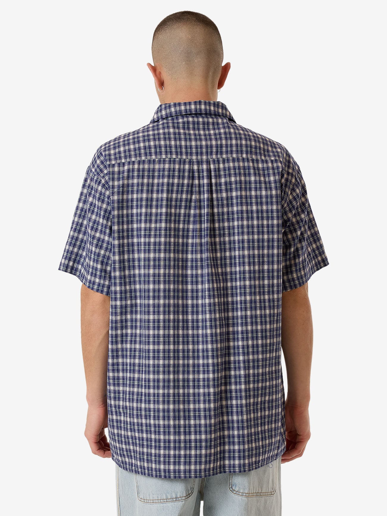 Hard Yakka Create Mens - Short Sleeve Check Shirt - Yakka Blue