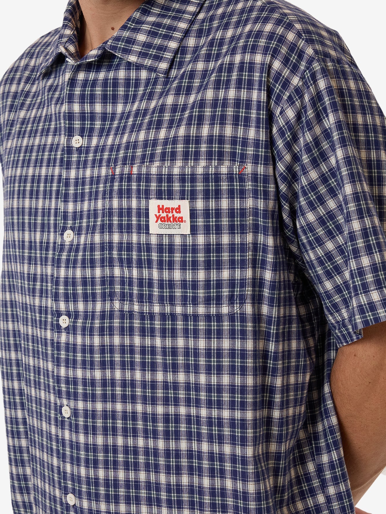 Hard Yakka Create Mens - Short Sleeve Check Shirt - Yakka Blue