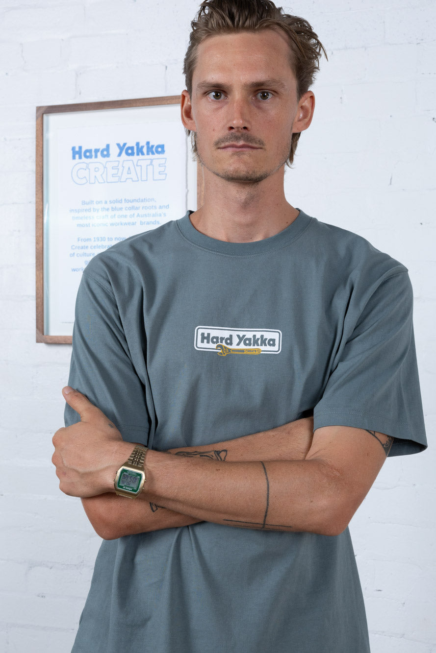 Hard Yakka Create - Mechanic Oversize Fit Tee - Scrubs Green