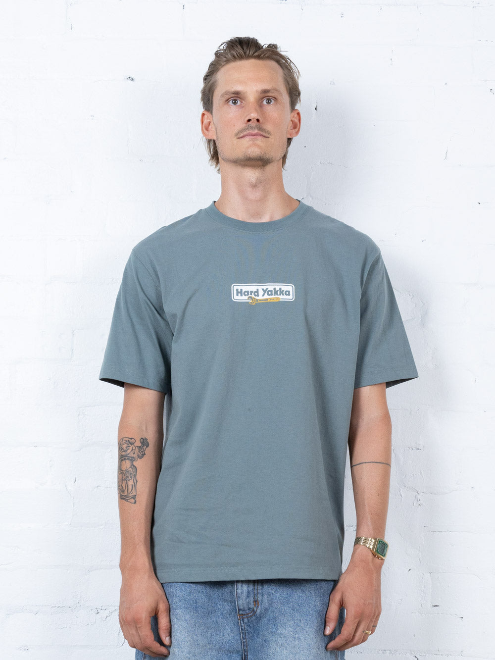 Hard Yakka Create - Mechanic Oversize Fit Tee - Scrubs Green