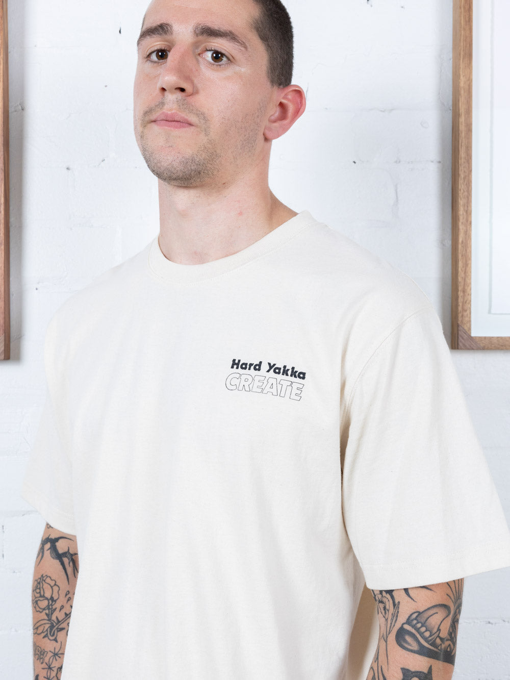 Hard Yakka Create - Tough Going Oversize Fit Tee - Unbleached