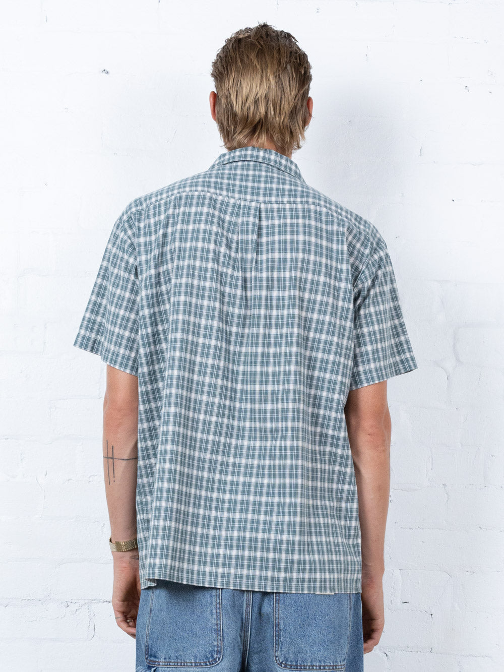 Hard Yakka Create - Short Sleeve Check Shirt - Scrubs Green