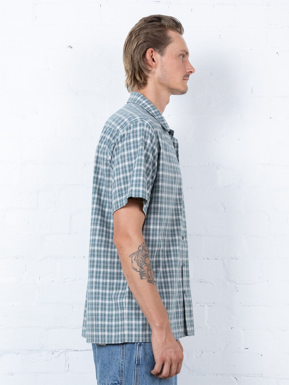 Hard Yakka Create - Short Sleeve Check Shirt - Scrubs Green